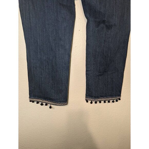 Women's Judy Blue Medium Wash Cropped Straight Fit Tassel Hem Jeans 1XL - Picture 15 of 16